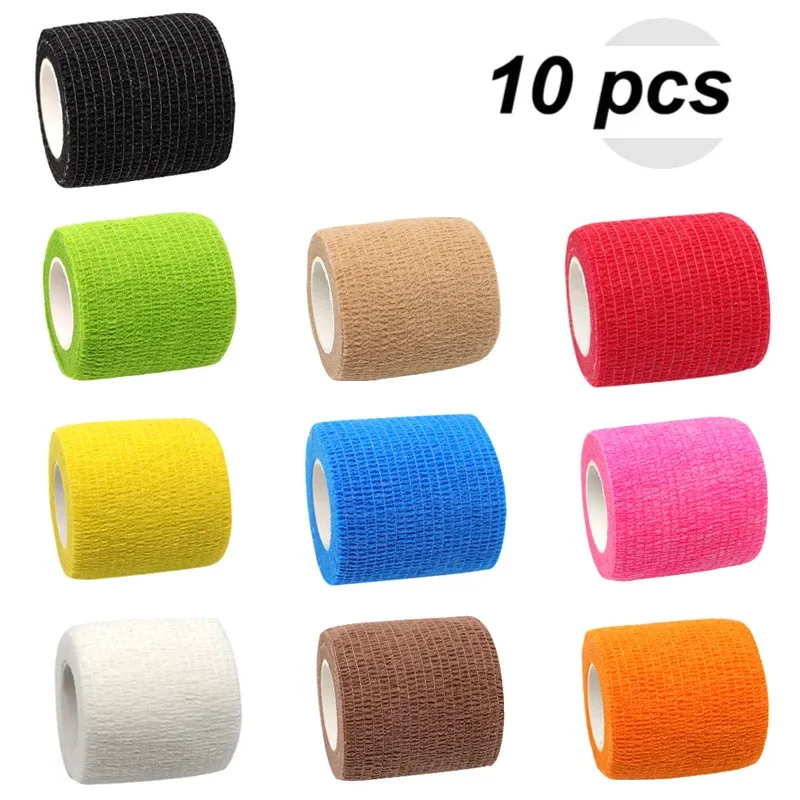 10pcs Self-Adhering Bandage Fixing Bandage Animal Bandage Hand Tearing Waterproof Elastic Bandage for Pets Skin Care Tattoo use