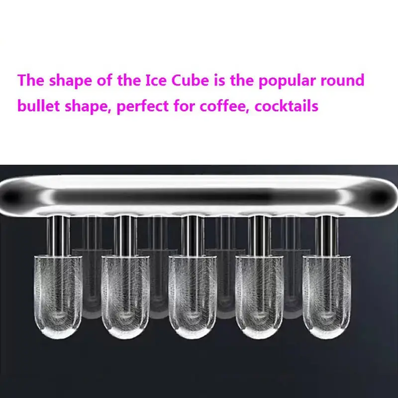 Fully Automatic Ice Cube Maker Portable Mini Ice Maker with Handle, Milk Tea Shop Ice Cube Maker