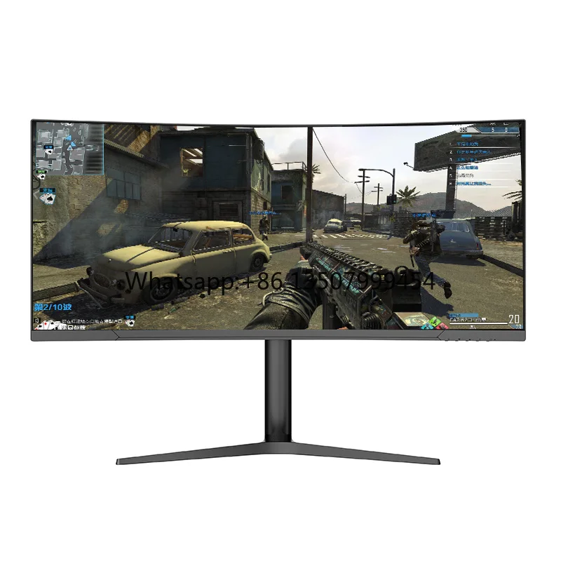 Nuevo Monitor Curvo para Juegos Esport de 34 Pulgadas, 4k, 75Hz, 144Hz, 165Hz, Pantalla Ancha, para el Hogar, Oficina, Negocios, Pantalla LCD LED RGB, Ajustable en Altura