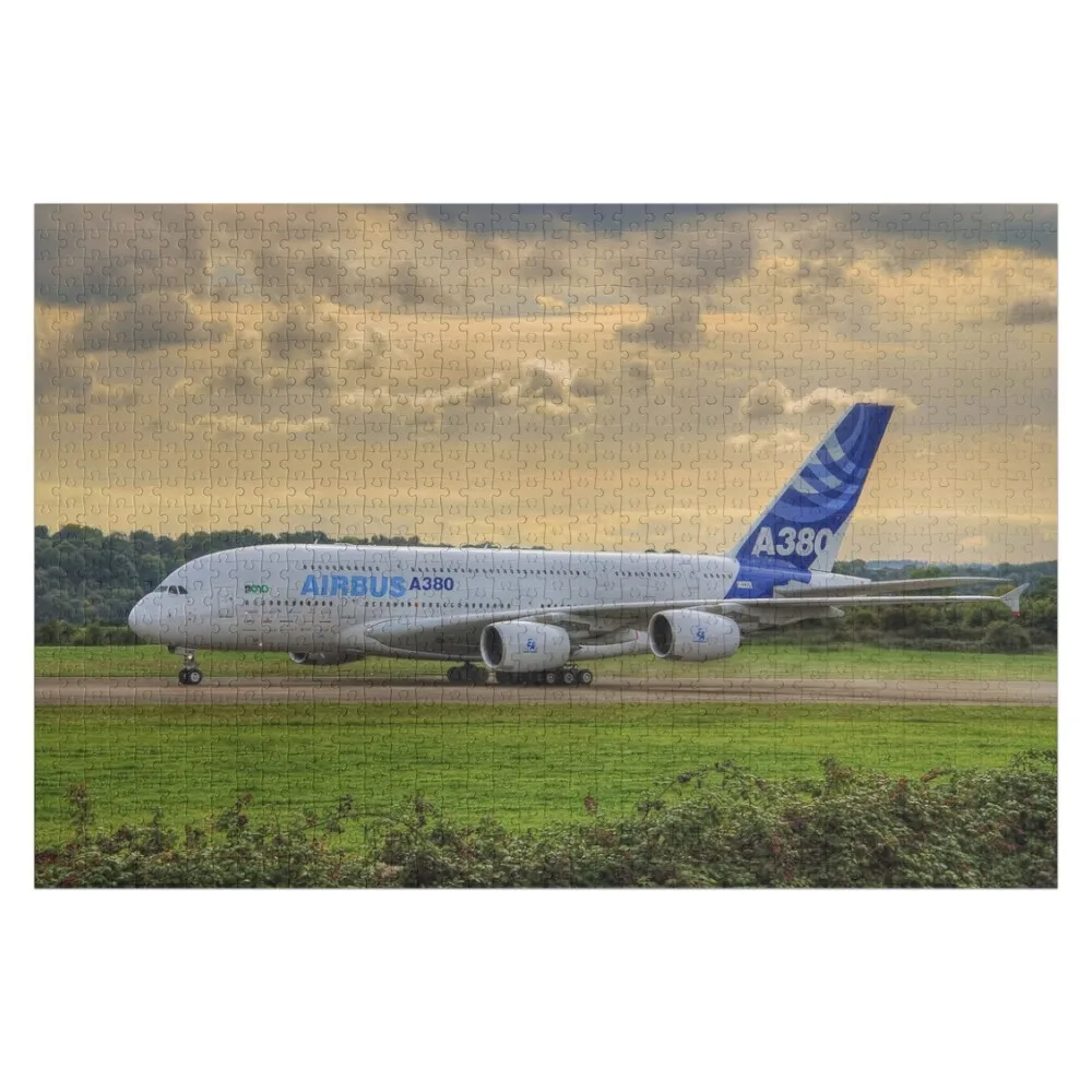 

Airbus A380 - Evening Taxi Jigsaw Puzzle Woods For Adults Wooden Decor Paintings Puzzle