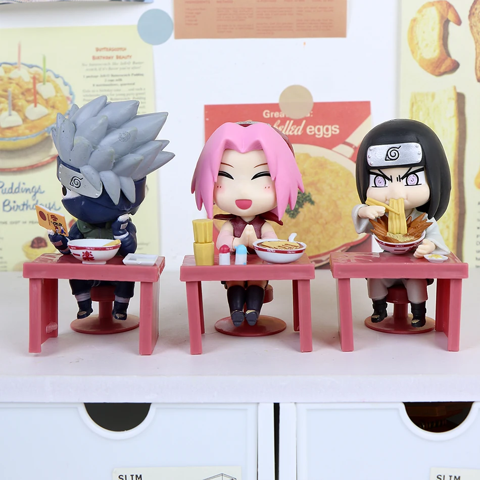 Auf Lager Naruto Shippuden Ramen Themen-Serie Blindbox - Chibi Mini PVC Anime-Figuren - Überraschungs-Sasuke Uchiha & Naruto Spielzeug Geschenke – Detail 6