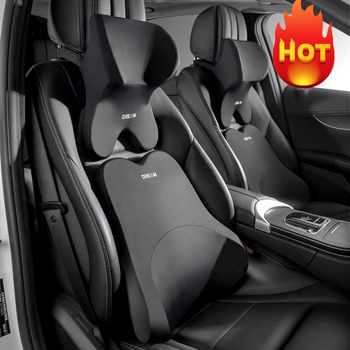 Soporte Lumbar para coche, reposacabezas, almohada para el cuello, almohadas universales suaves para el cuello, cojín de espuma viscoelástica para coche, almohada Lumbar, soporte para la espalda