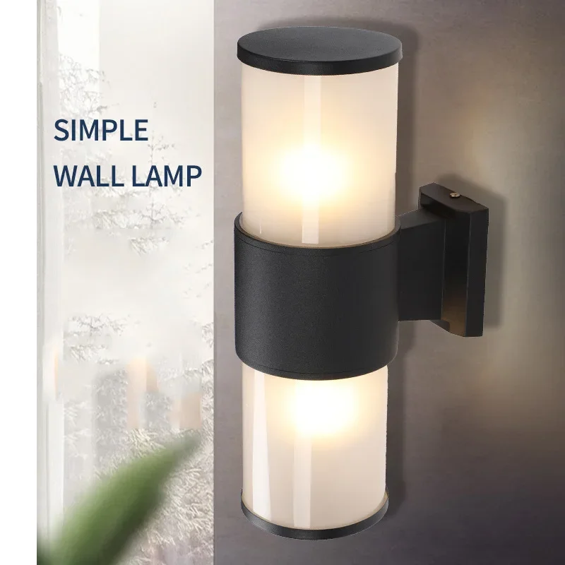 Outdoor Wall Light Double Head Up and Down Light Courtyard Hotel Personality Aisle Wall Hanging Light Outside Waterproof Lamp