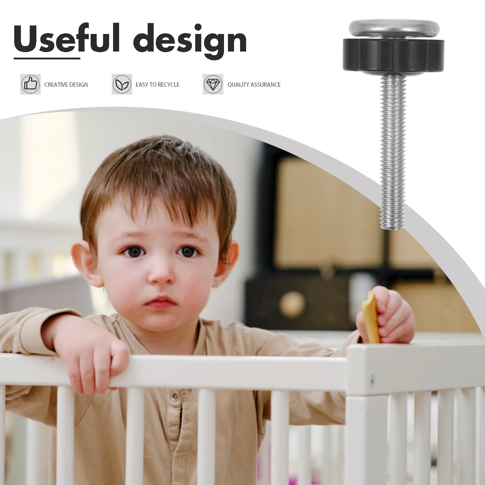 

4Pcs Baby Gate Spindle Rods Threaded Aluminium Alloy Extension Bolts for Pressure Mount Baby and Pet Safety Gate