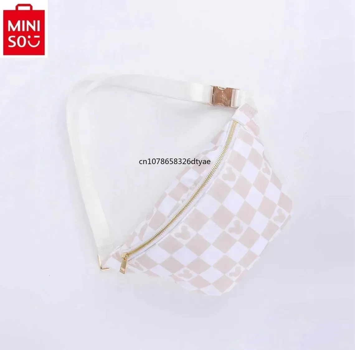 MINISO 디즈니 만화 미키 대용량 체스트 백 여성용, 다기능 방수 야외 크로스 바디 허리 가방