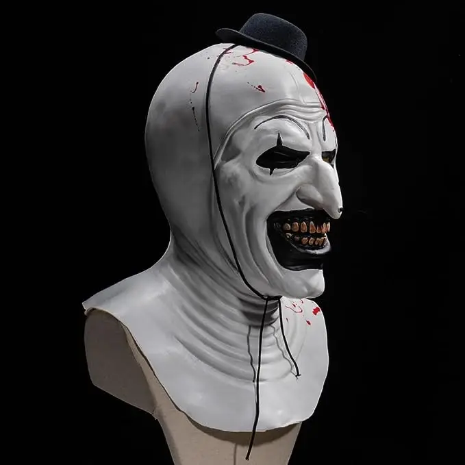 Applysu Masque Terrifier Halloween Art Le Masque De Clown Costume Terrifier Tête Complète Cosplay Accessoires Effrayants Pour Adultes