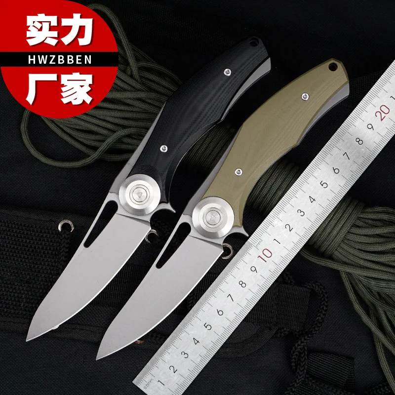 

Folding D2 Blade Survival Hunting Tactical Camping Pocket Flipper G10 Handle Outdoor Fruit Kitchen Rescue EDC Knife BBQ Knives