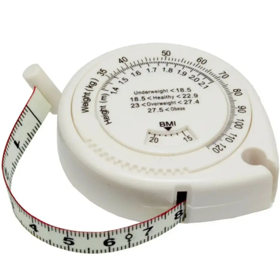 150cm Tape Measure BMI Body Mass Index Waist Hip Measurement Retractable Ruler Measure Calculator Tape Measures Tools