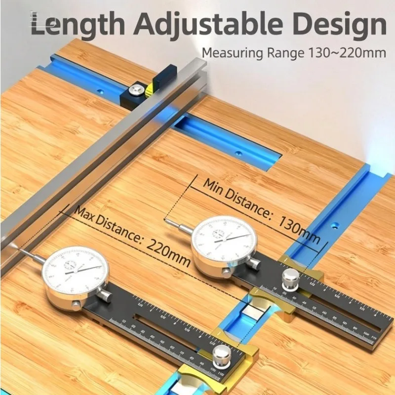 Table Saw Dial Indicator Calibrator Saw Blade Parallelism Correction Auxiliary Tool Table Saw Blade Alignment Gauge Accessory