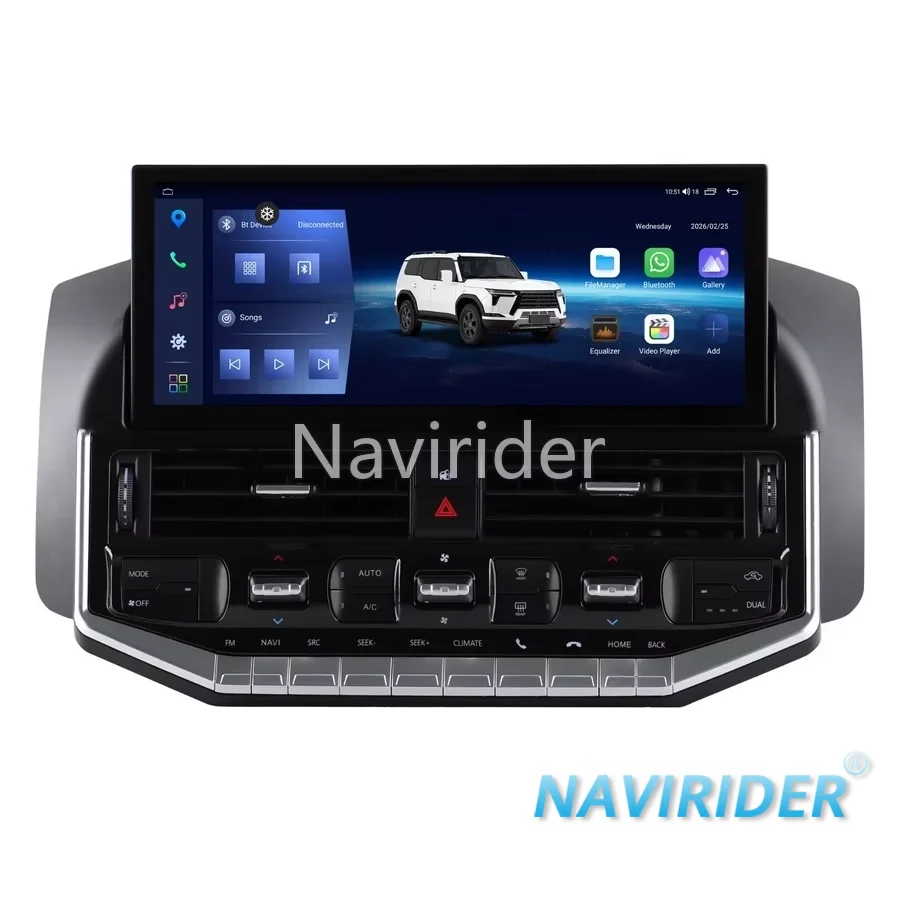 12.3 Inch Upgrade Multimedia Player High-spec stereo QLED Android 15 Car radio for Toyota Land Cruiser LC200 LC300 2008-2021
