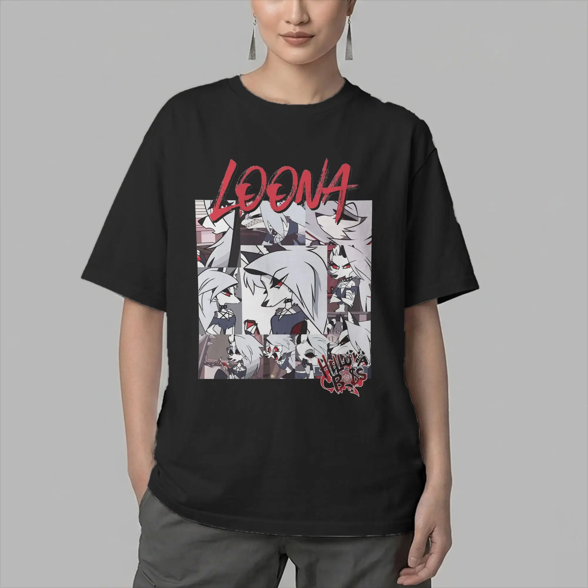 Men Helluva-Boss Loona T Shirt  Cotton Clothing Funny Short Sleeve Round Collar Tees Gift Idea T-Shirt