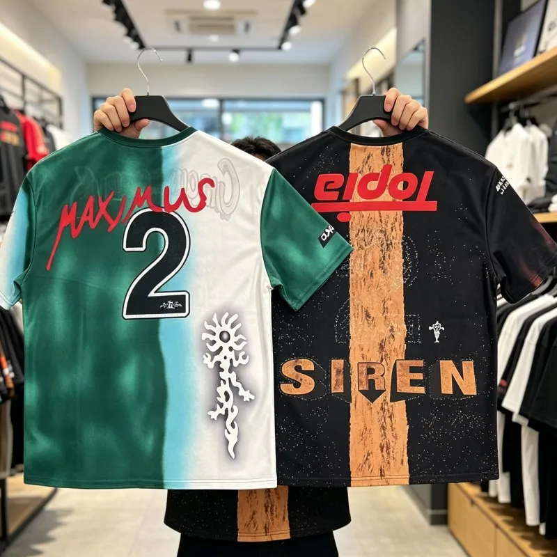 Patchwork Number 2 Jersey UTOPIA Tshirts Mesh Breathable Men Women Round Neck Sports Quick Drying Short Sleeve Cactus Jack Tops