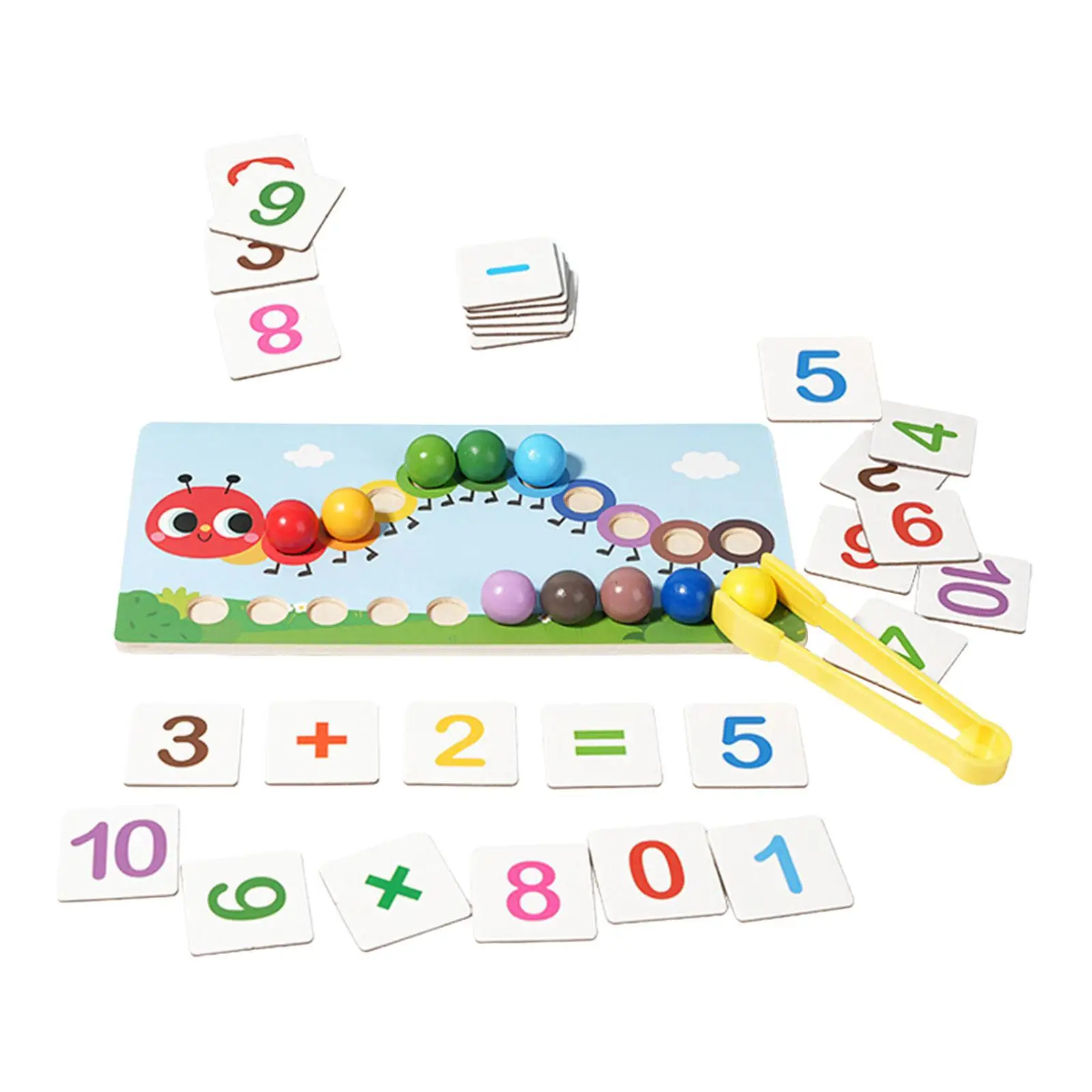 Perlen Farbsortierspiel Feinmotorik Vorschule Lernen Regenbogen Raupe Perlen Puzzle für Kleinkinder Kinder Kinder Geschenke