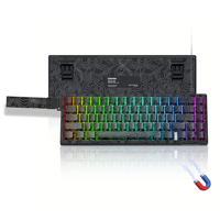 Womier M68 HE V2 65% Black Rapid Trigger Gamer Mechanical Keyboard TOPOGRAPHIC THEMED HALL EFFECT RGB Wired Mounted Keyboard