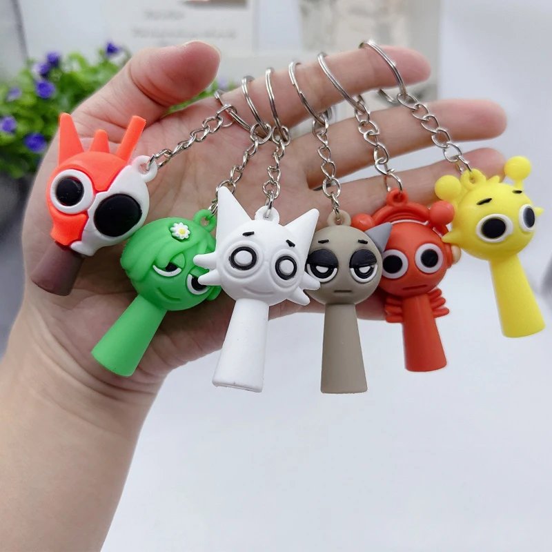 

2025 New Game Sprunki Keychain Cartoon Cute Sprunki Oren Raddy Doll Keyring For Men Women Car Bag Pendant Fans Gifts