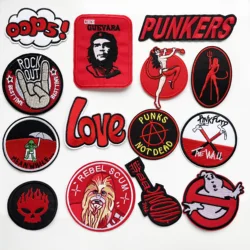 Personage Rock Iron On Patches For Clothing Embroidered Music Badges Patch Punk for Clothes Jacket Jeans DIY sticker Appliques