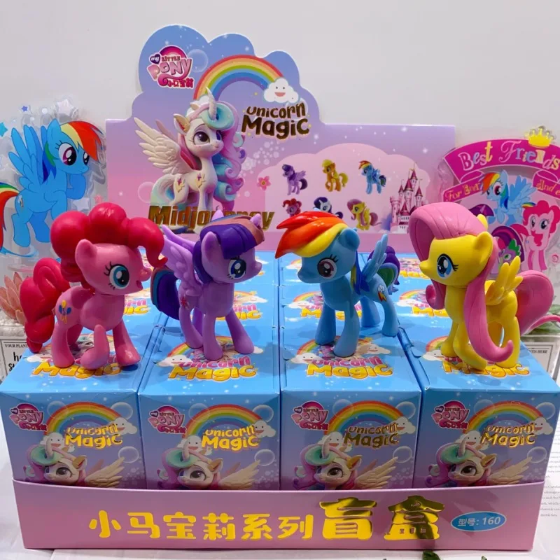 Caja ciega de figura de acción de dibujos animados MLP, juguete aleatorio para regalo, modelo de exhibición de escritorio, 1 Uds.