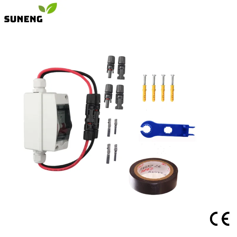 IP65 PV Disconnect Switch 16A 32A 63A DC500V Solar System Circuit Breaker with Waterproof Box Electric Photovaltaic Combiner Box