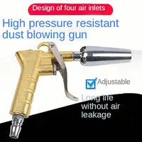 Air Compressor Duster Blow Gun Long Nozzle Pneumatic Dust Blower Computer Case Engine Car Dust Blowing Tool Cleaning Spray Gun