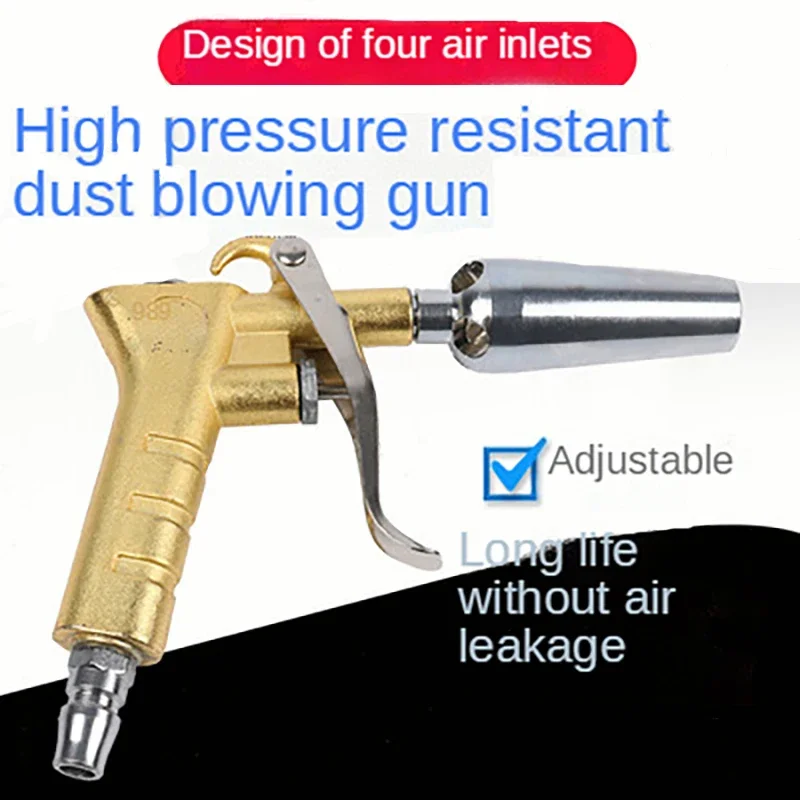 Air Compressor Duster Blow Gun Long Nozzle Pneumatic Dust Blower Computer Case Engine Car Dust Blowing Tool Cleaning Spray Gun