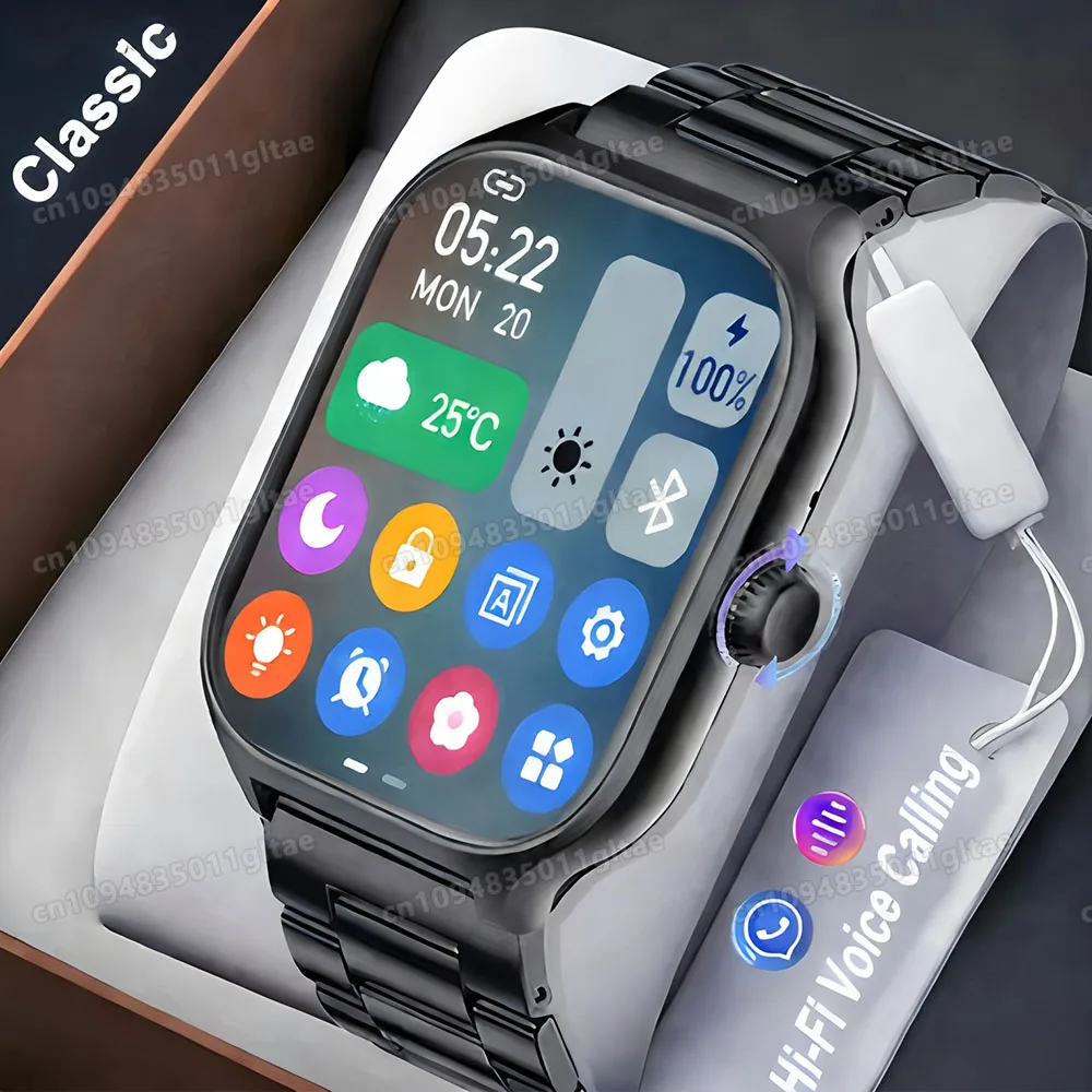 New Men's Smart Watch Women's Gift 2.01inch HD Full Touch Screen Sports Fitness Watch Electronics Bluetooth Talk Smartwatch H10
