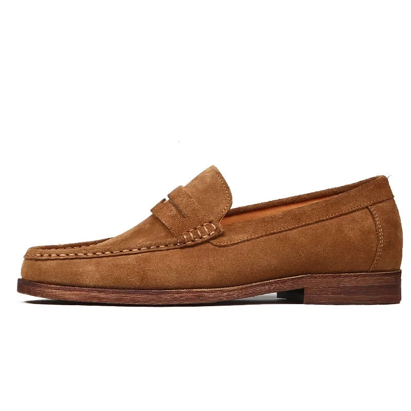 Italian Style Men\'s Loafers Tassel Genuine Suede Leather Comfortable Slip on Wedding Party Dress Shoes for Men Casual Shoes