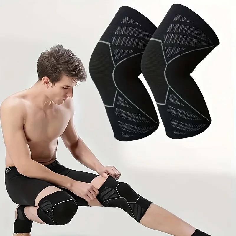 Image of 1 Stück hochelastische Knieschützer, geeignet für Männer und Frauen – Kompressions-Knieschützer, ideal für Laufen, Fitnessstudio, Fitness