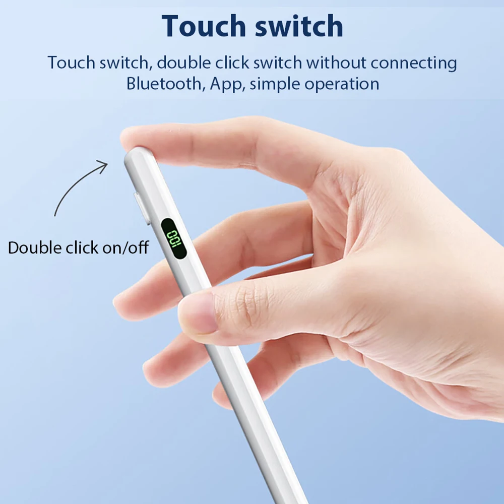 Immagine 4: Penna Stilo Universale con Display Digitale LED, Penna Touch Screen per iOS Android Windows iPad Samsung Huawei Xiaomi Tablet