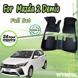 Car Floor Mats For Mazda2 Mazda 2 Demio Toyota Yaris R DJ DL 2015~2022 Leather Mat Rugs Carpets Interior Parts Car Accessories
