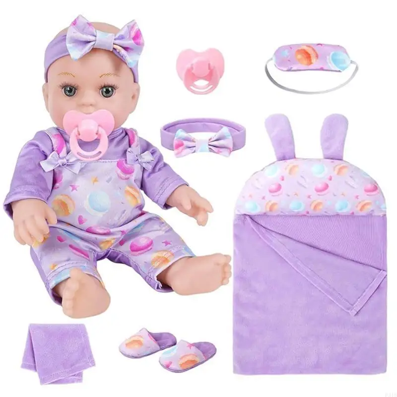 

12inch Newborns Baby Girl Doll Realistic Baby New Borns Asleep Toy Soft P31B