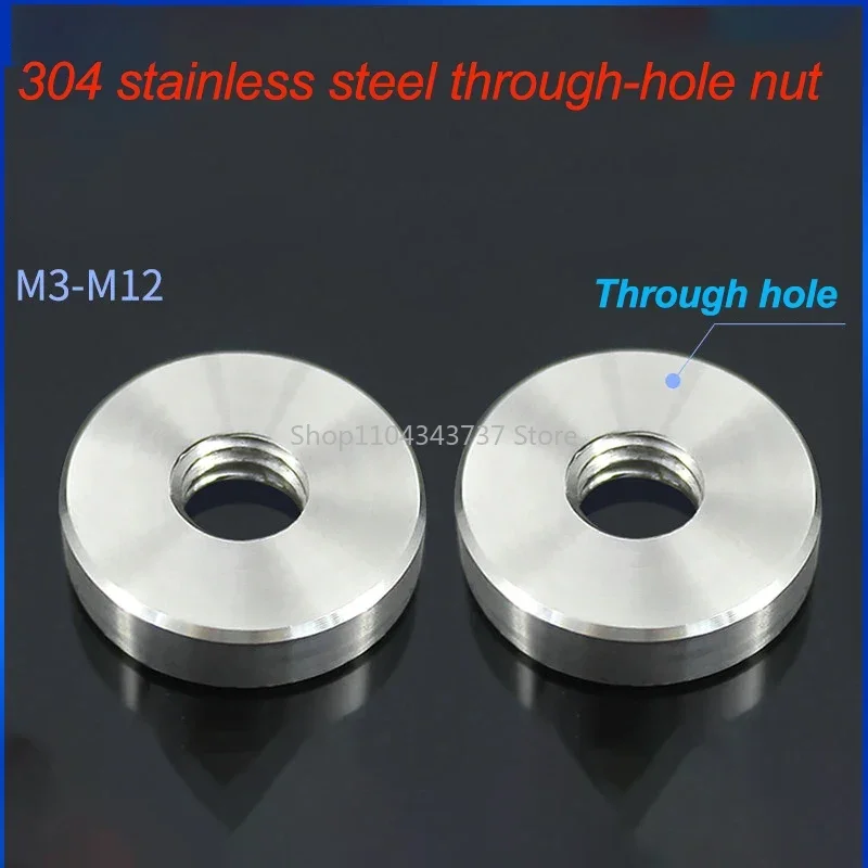 Through Hole Advertising Nail Nut 304 Stainless Steel Decorative Nut Glass Fixing Accessory M3~M12