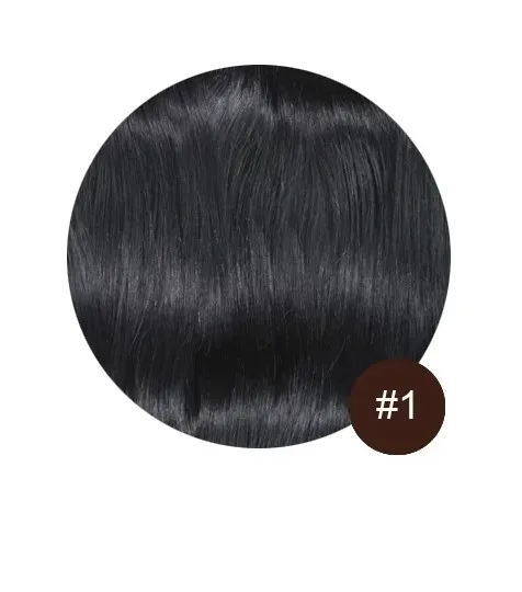 12-20 بوصة طرف مسطح وصلات شعر شعر الإنسان الانصهار وصلات شعر نصائح مسطحة الطبيعية الأسود طرف مسطح ريمي الشعر البشري