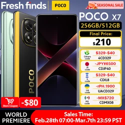 World Premiere POCO X7 Global Version Smartphone Dimensity 7300-Ultra 6.67