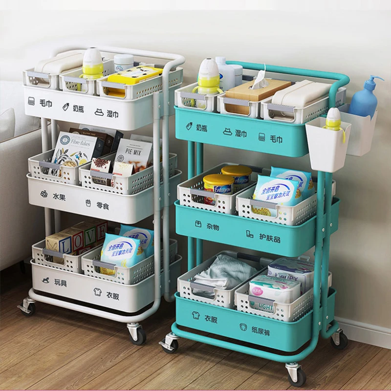 

Kitchen, household foldable trolley, floor-to-ceiling, bedroom, baby products, snacks, storage shelf