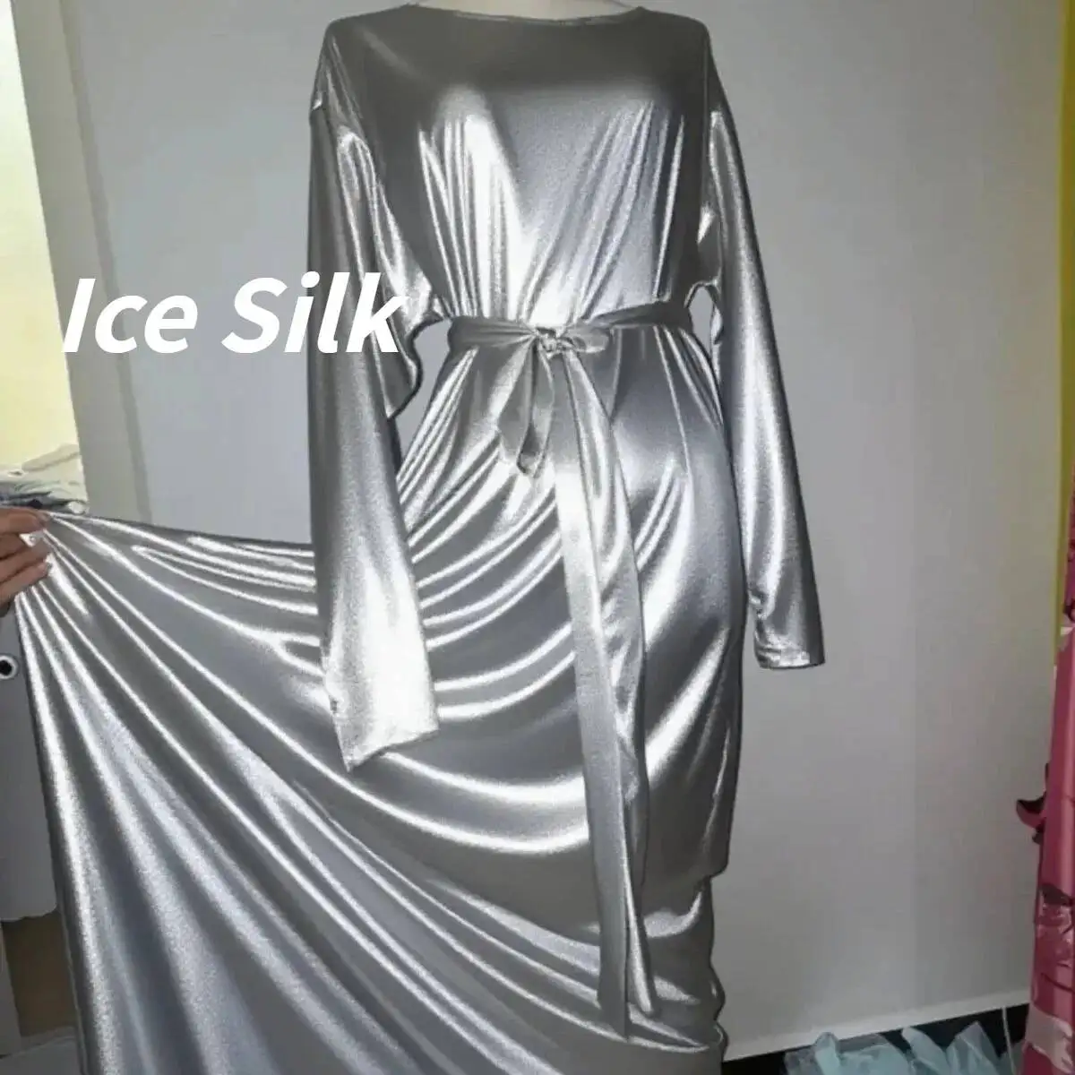 Ice Silk Elastic Smooth Sleepwear for Men and Women, Soft and Smooth for Naked Sleep