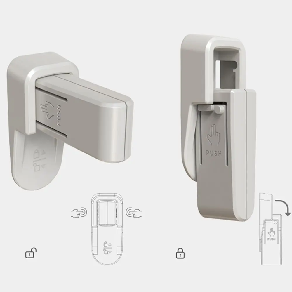 Serratura a leva per porta manuale anti-pizzicamento multiuso facile da installare Serrature di sicurezza per bambini Attrezzatura di protezione per bambini Serratura per porta anti-apertura
