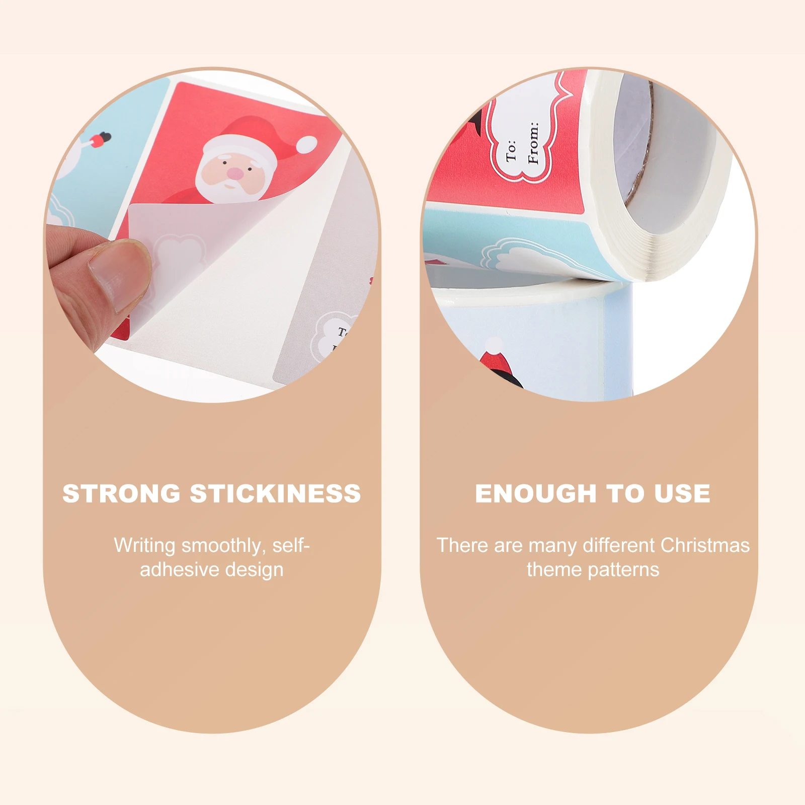 

2 Rolls Sticker Decoration Christmas Self-Adhesive Sealing Wrapping Seal Label Stickers for Gift Boxes Candy Bags Greeting Cards