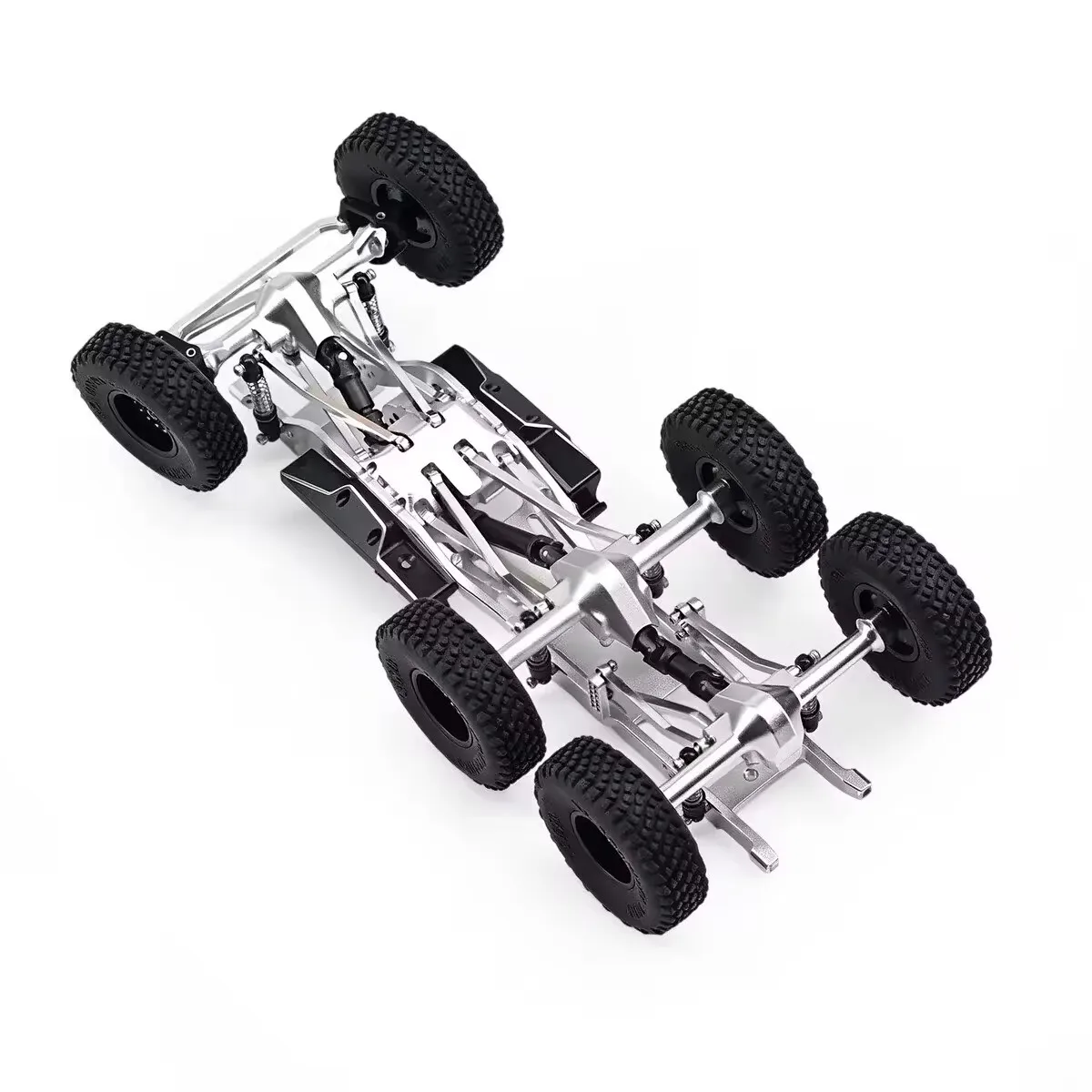 1/30 Upgrades Parts to 6X6 Chassis Set for SCX30 Cars V4 Wider +4mm BK: Black S: Silver