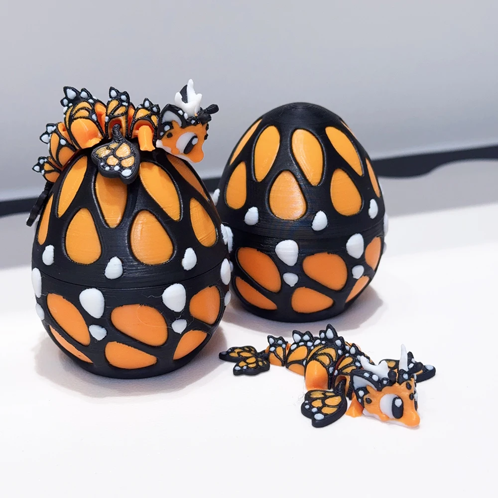 

3d Printing Cute And Silly Butterfly Dragon And Dragon Egg Models Plastic Desktop Decoration Sculptures Ornaments Holiday Gifts