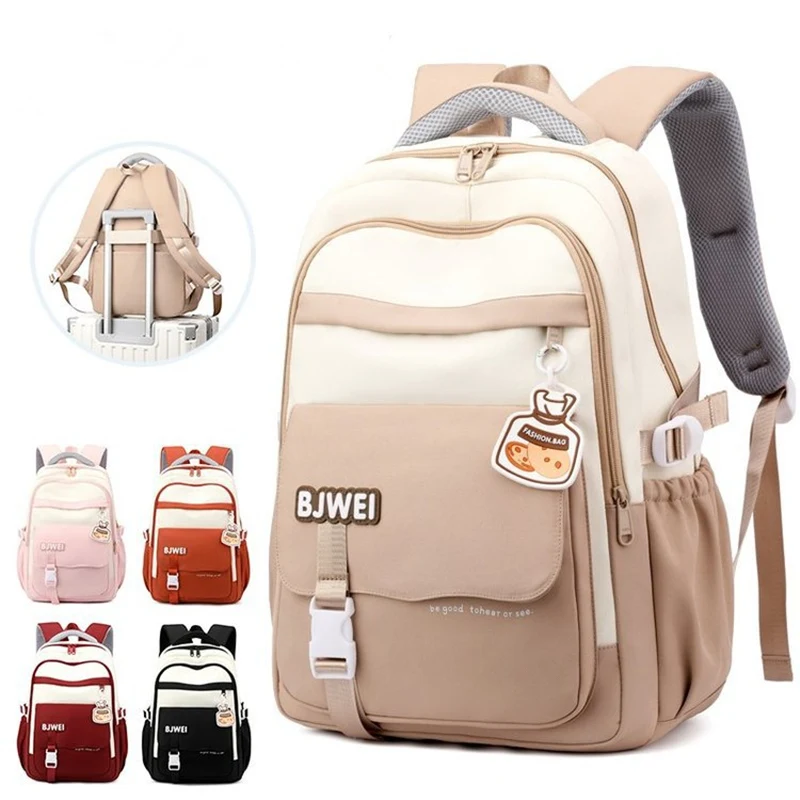 2024 Summer BAIJIAWEI Brand Designer Youth Backpacks for Girls Cute school bag for teenagers Academy style Colorful backpack