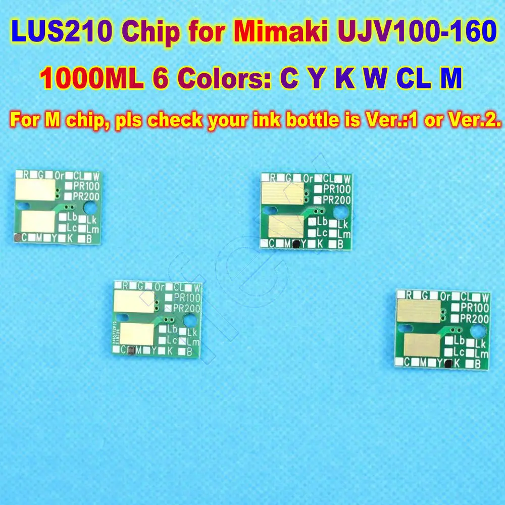 LUS-210 Ink Bottle Chip For Mimaki UJV100-160 UV Ink Chip Printer For Mimaki UJV100-160 Lus 210 One Time Use Chip Ver 1 Ver 2 IC