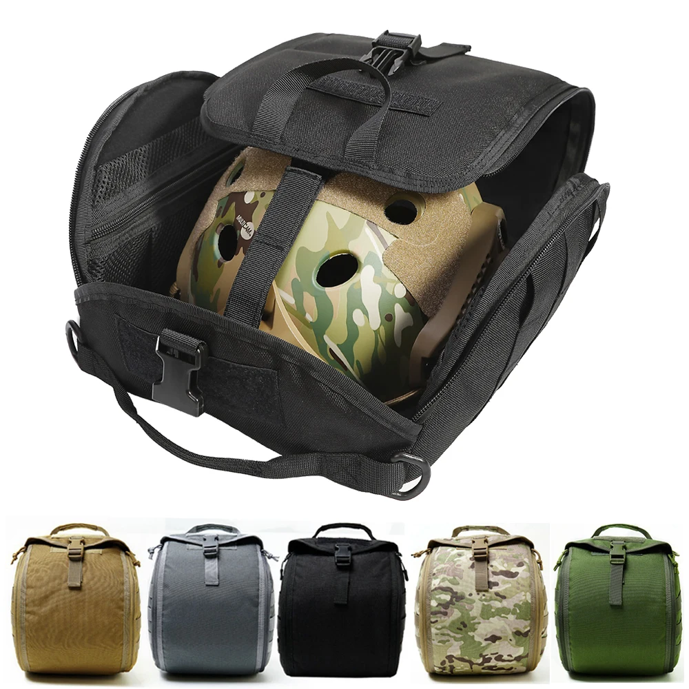 Borsa per casco tattico Molle Militar custodia per casco da combattimento custodia per il trasporto caccia all\'aperto sport Paintball Airsoft Helmet