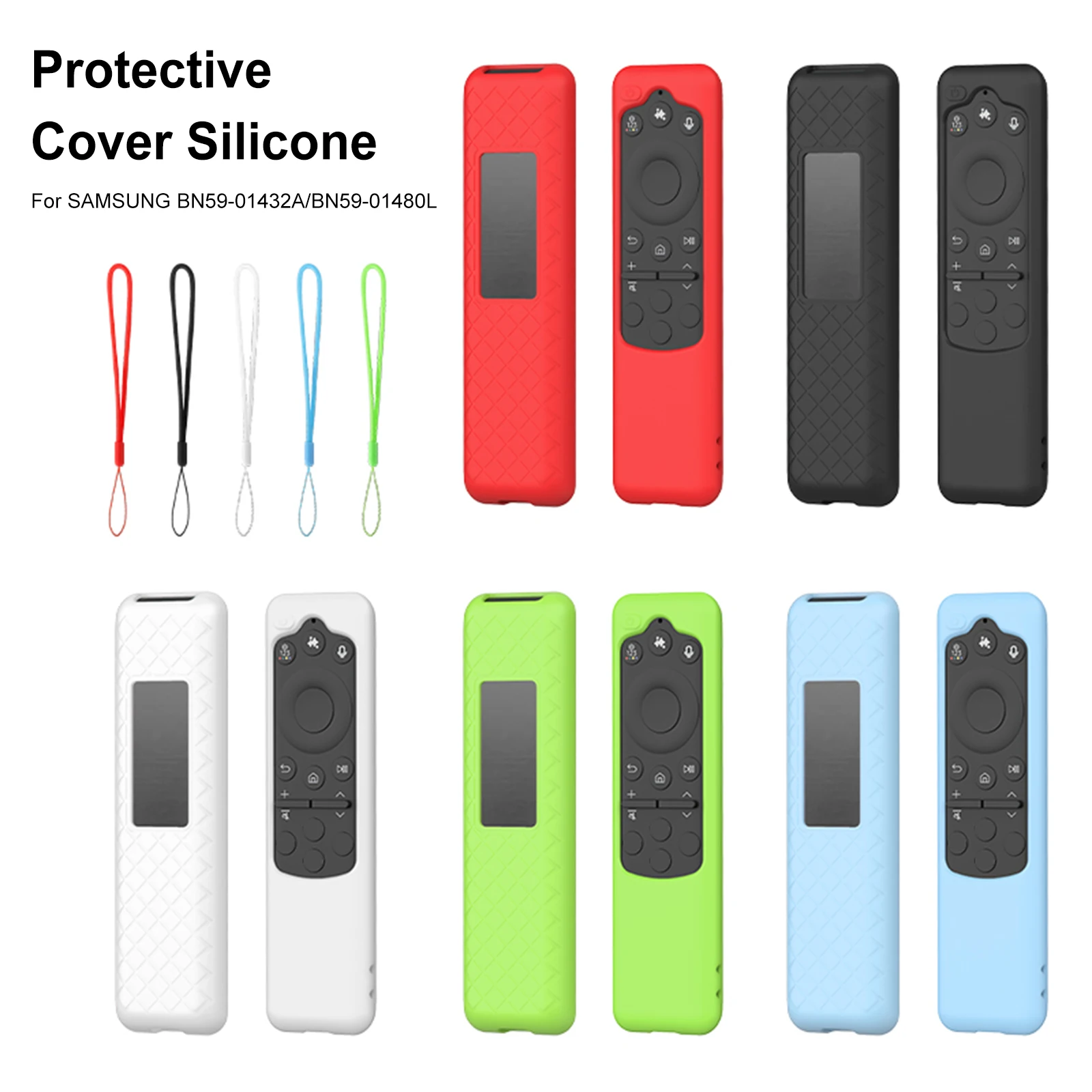 

Silicone Case For Samsung BN59-01432A/BN59-01480L Remote Control Case Waterproof Remote Control Protective Case with Lanyard