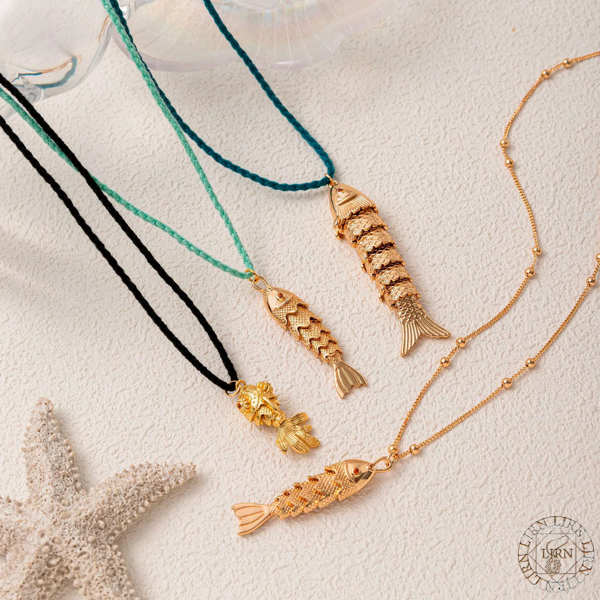 

2025 New Necklace Fish Stainless Steel Trendy INS Metal Jewelry Trendy Rope Choker Women Accessories Gift Collar pez