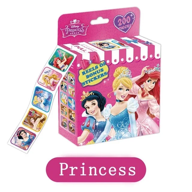 200pcs/box Cartoon Disney Frozen Mickey Stickers Anime Bubble Scrapbooking Children Teacher Reward Sticker Decoration Toys Kids