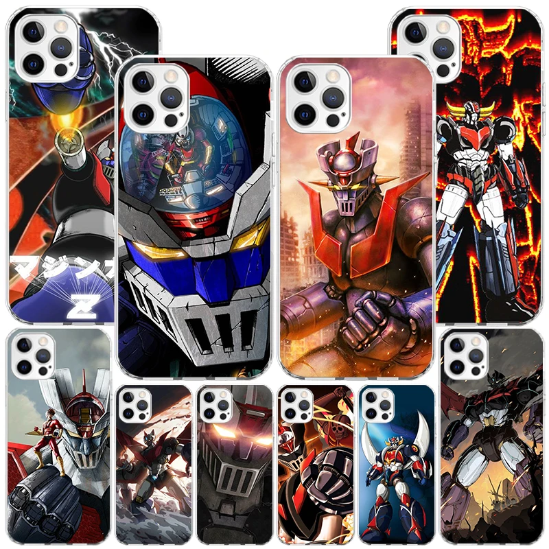 Manga Mazinger Z Anime Phnoe Case for Iphone 11 12 13 Mini 14 15 Pro Max X Xs Xr 7 Plus 8 + Apple 6S SE 2020 Unique Cover Coque