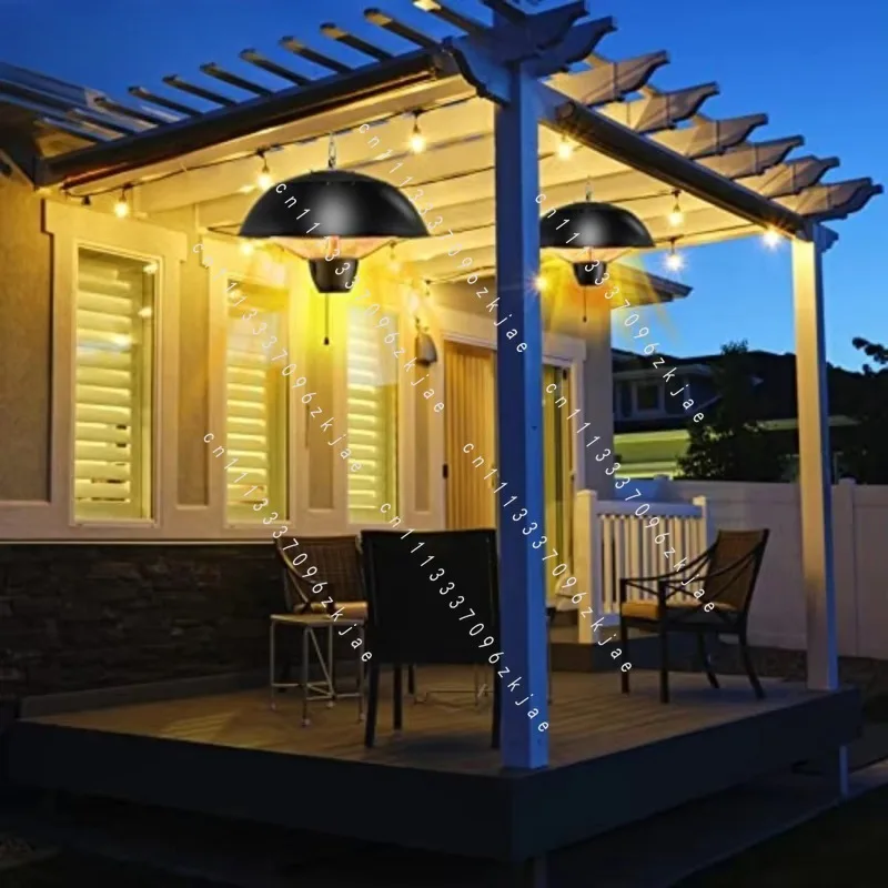 Hanging Patio Heater 1500W Ceiling Mounted Infrared Heater with 1S Fast Heating Waterproof Electric Outdoor Heater for Lar