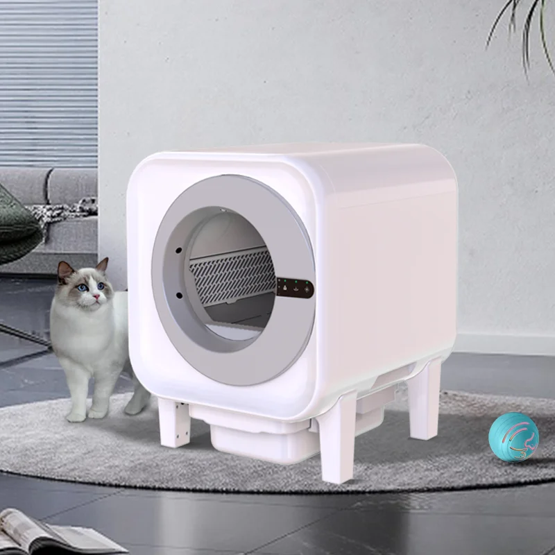 Self-cleaning Cat Litter Box with Automatic Safety Sensor,Multi-cat Automatic Cat Litter Box Covering Odor Removal Cat Toilet