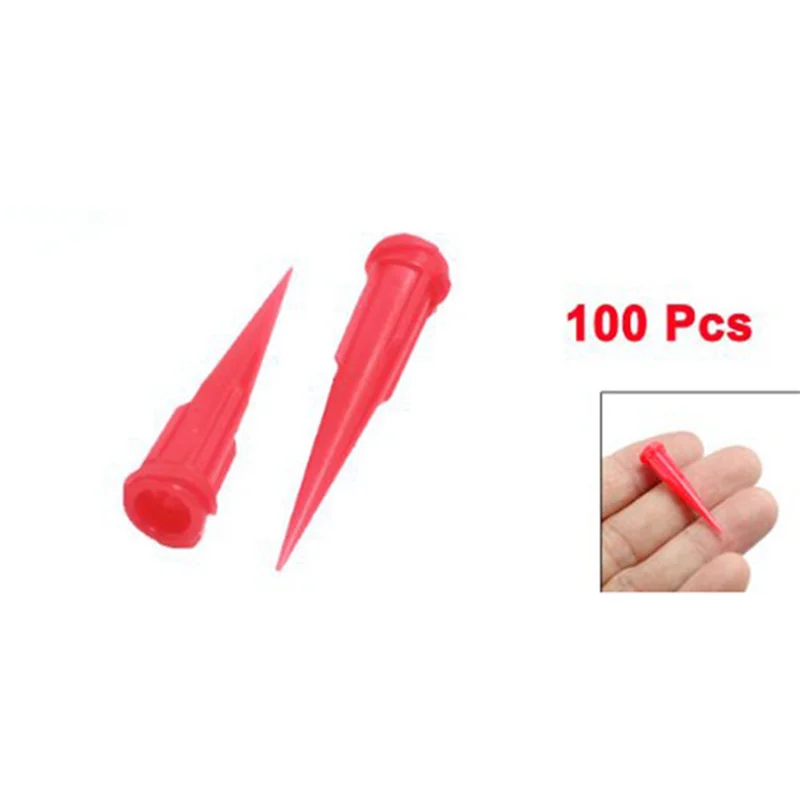 AB51 Plastic Tapered Pinhead Glue Dispenser Needle, 25 Gauge, 0.26Mm Opening Size, Red (Pack Of 1000)