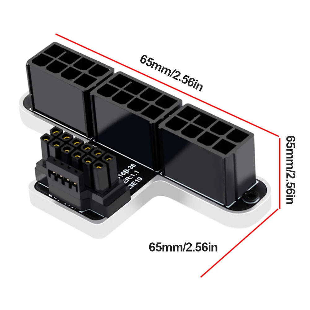 Carte graphique PCIE ATX3.0, connecteur tournant à 180 degrés mâle à femelle, plaque d'adaptation 12 + 4 broches 600W 3x8 broches à série 40 pour PC de bureau